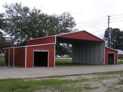 Metal Barn Lean-to Sheds | Boxed Eave Roof | 52W x 31L x 12H | Carolina Barn